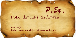 Pokoráczki Szófia névjegykártya